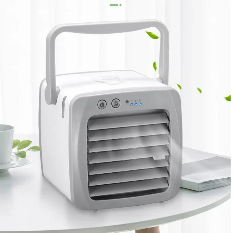 새로운 USB 냉동 에어컨 미니 홈 데스크탑 소형 공기 냉각기, 가습 물 냉각 팬 휴대용 공기 냉각기