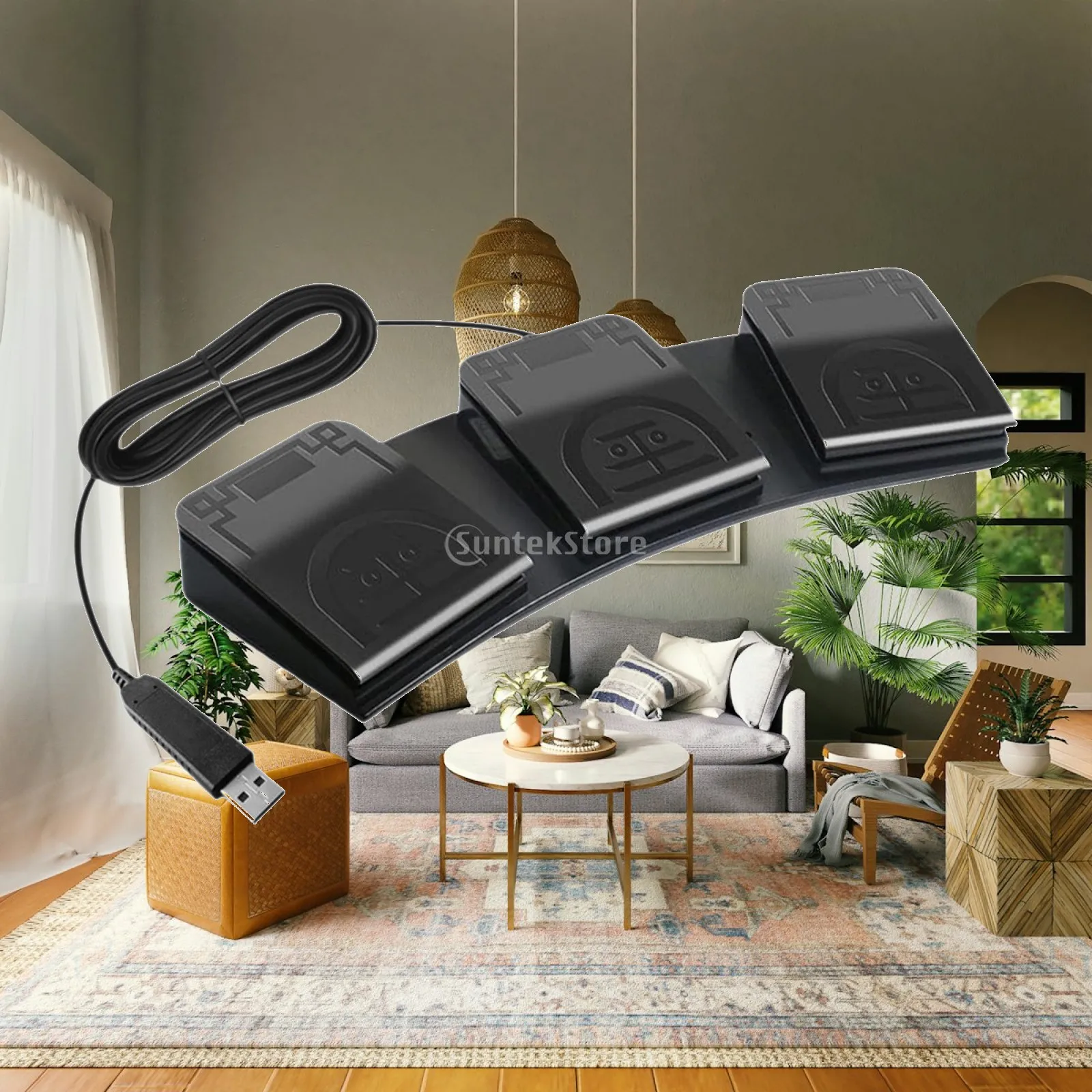 Usb Foot Pedal Gaming - USB drievoudige voetpedaal voor spelbesturing, programmeerbare