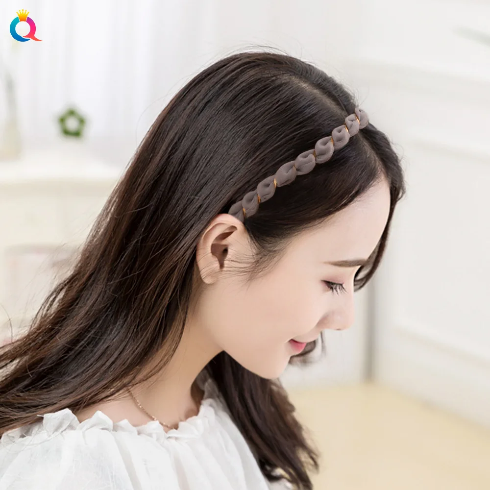 

Slim Organza Headband Korean Style Candy Color Metal Hair Band Non Slip Versatile for Outdoor Travel Sweet Hair Accessory
