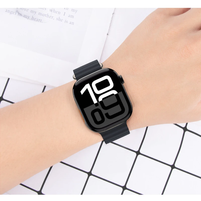 Ocean Silicone Strap for Apple Watch Band Series 10 46mm 42mm Ultra 49mm 9 8 7 45mm 41mm Bracelet iWatch 6 5 4 SE 44mm 40mm Band