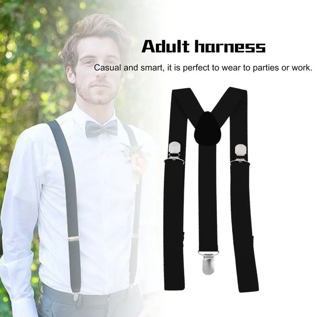 Регулируемые эластичные ремни для мужчин и женщин, Y-образные Эластичные подтяжки с 3 зажимами, 25 мм