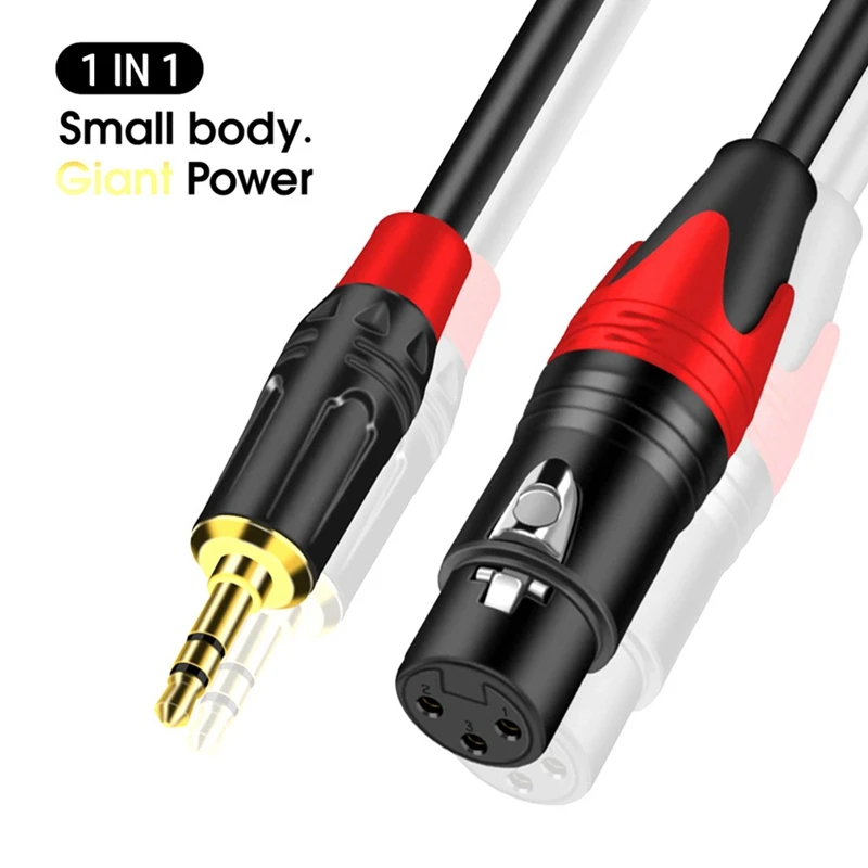 3.5Mm To XLR (3-Pin) Microphone Audio Cable Female To Male Cable For Audio Mixer Amplifier Mic Guitar Speaker 6.5Ft