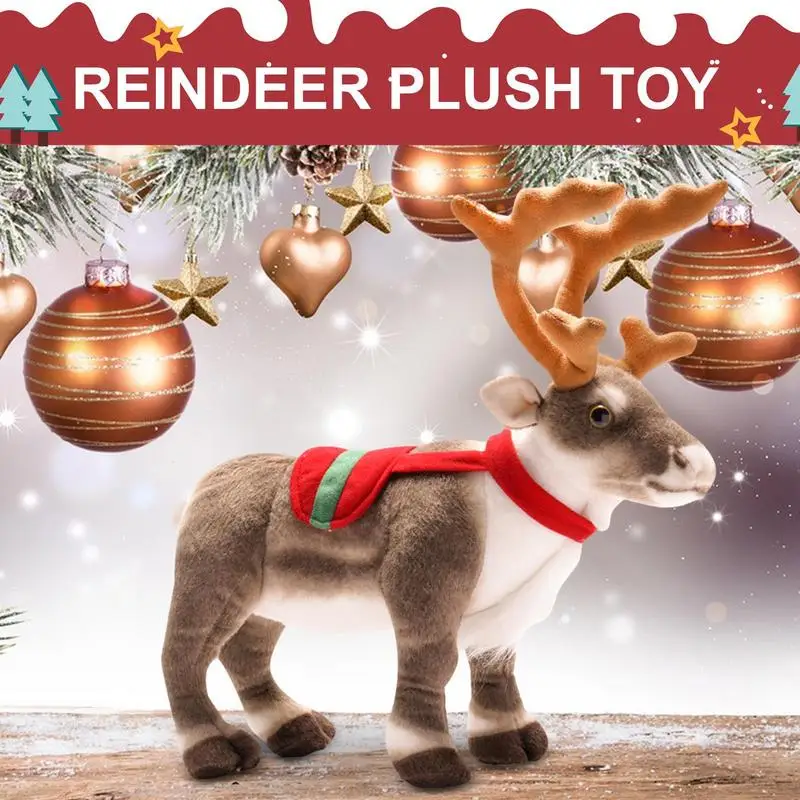 

Simulation Reindeer Plush Toy Christmas Deer Doll Xmas Elk Toy Christmas Decorations Merry Christmas New Year Best Gift for Kids