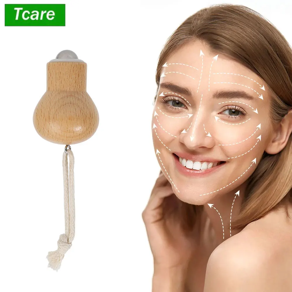 1 Pcs Professional Wooden Face Massage Tools Face Sculpting Tool Skin Care Facial Massager Cupping Contouring Facial Roller New