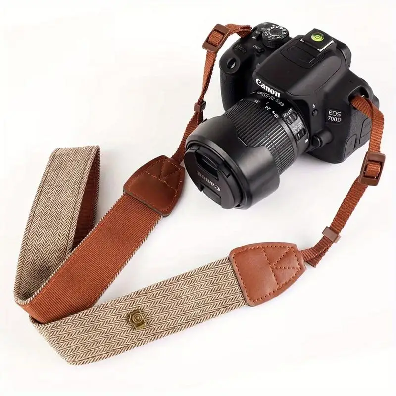 Camera Shoulder Strap Universal Adjustable Cotton Leather Neck Belt Weave Holder for Camera Accessories