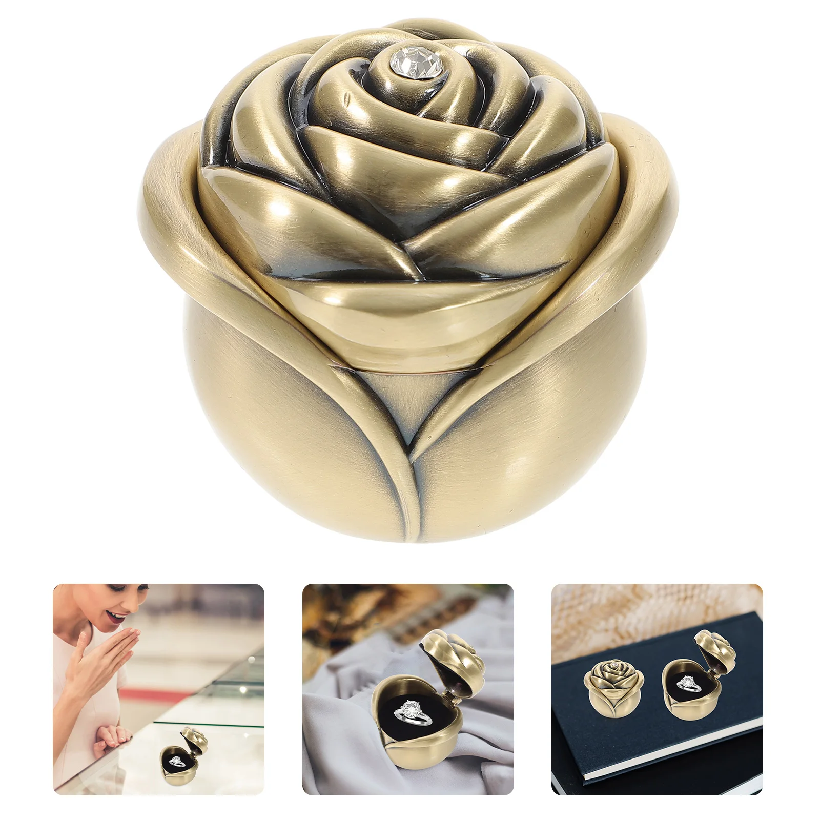 

Retro Ring Vintage Jewelry Boxes ganizer Storage Case Display Holder Filled Jewelry Box Wedding Gifts Home Storage Solutions