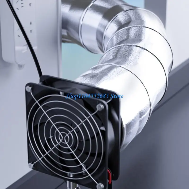 Y6GD مروحة ممتصة للدخان مريحة بقدرة 12 فولت مع حامل معدني وأنابيب أنابيب