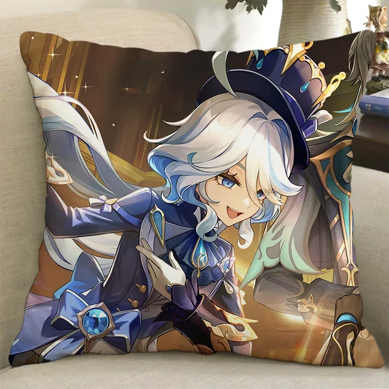 Furina　13個クッション 40/45cm Furina Genshin Impact Pillow Anime Figure Focalors Theme