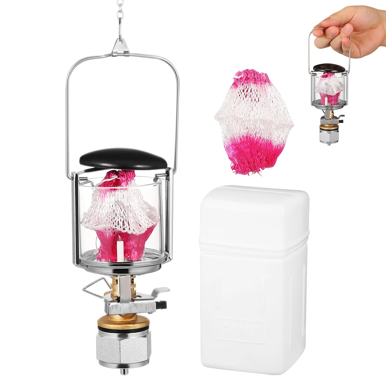 1Set Outdoor Gas Lantern Camping Light Portable Lamp for Boating Fishing Barbecue Emergency Use Premium Material