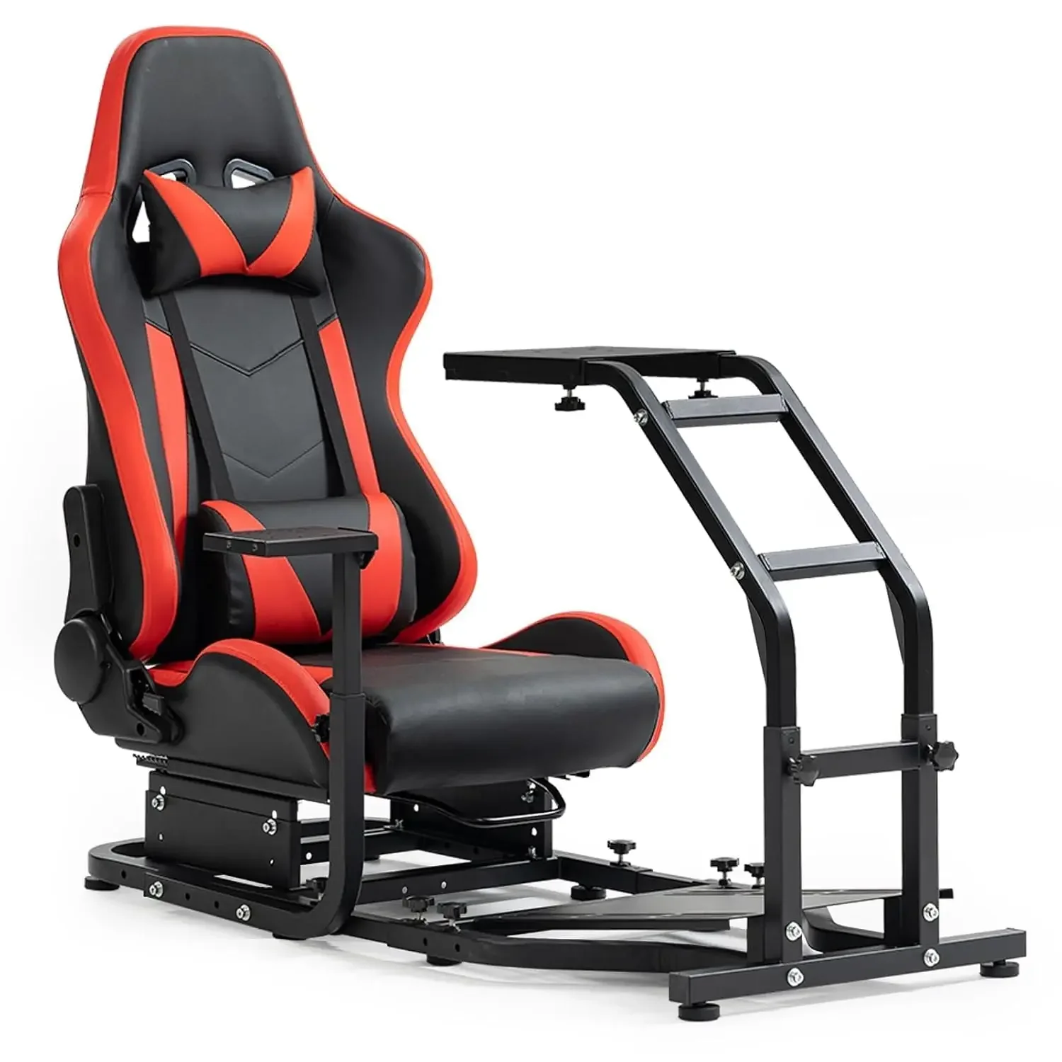 Racing Sim Cockpit with Red Seat Fit for PXN, for Thrustmaster T80 T150 T300RS, for Logitech G923 G920,Steering Wheel Rig