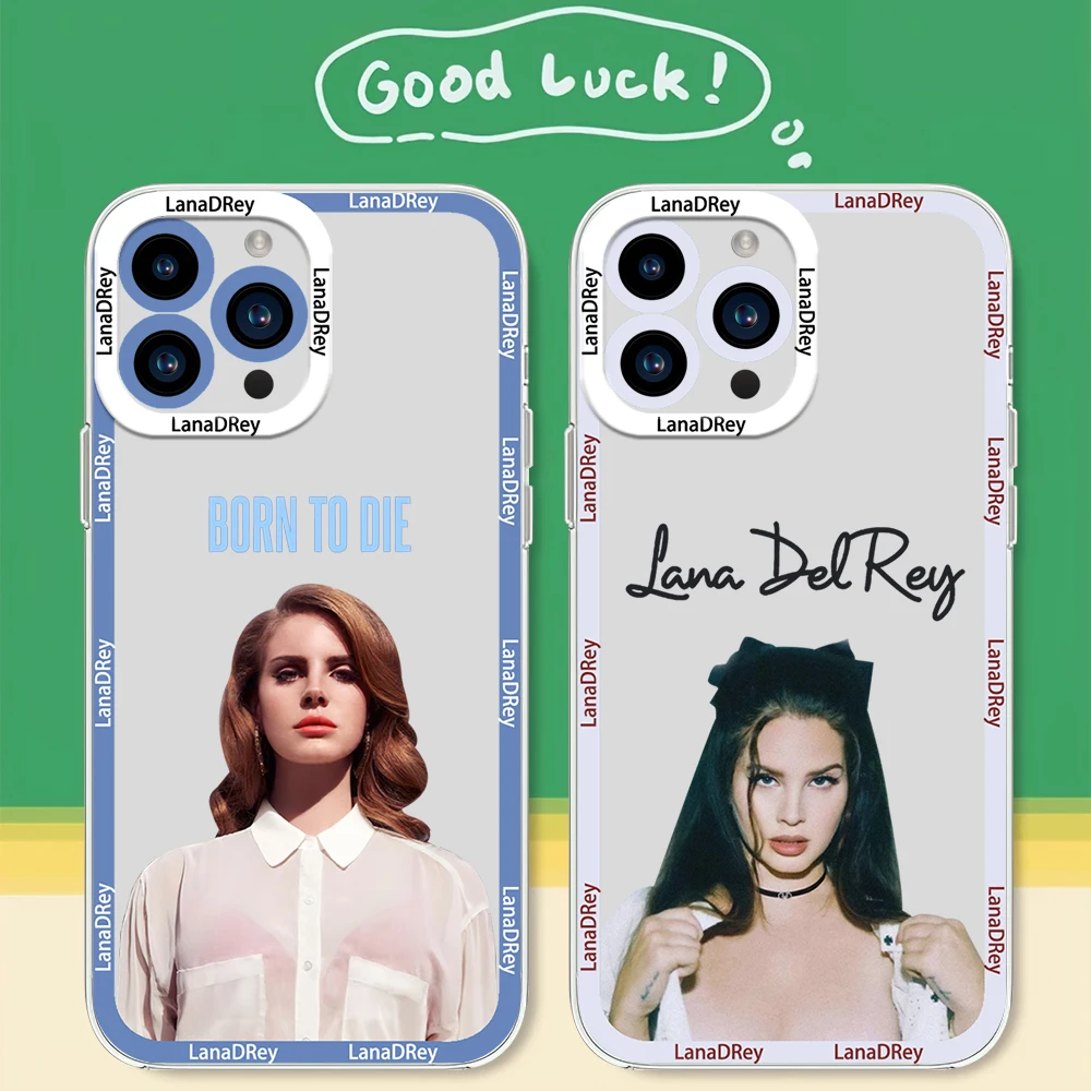 Singer L-Lana Del R-Rey Born to Die Phone Case for Samsung S24 S23 S22 S21 A55 A54 FE PLUS ULTRA Transparent Bezel Cover