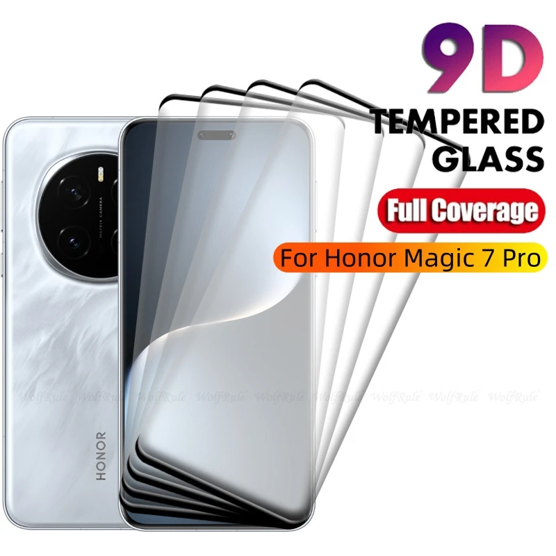 

1/2/3/4 PCS For Honor Magic 7 Pro Glass Honor Magic 7 Pro Glass 9H Full Curved Cover Screen Protector Huawei Honor Magic 7 Pro