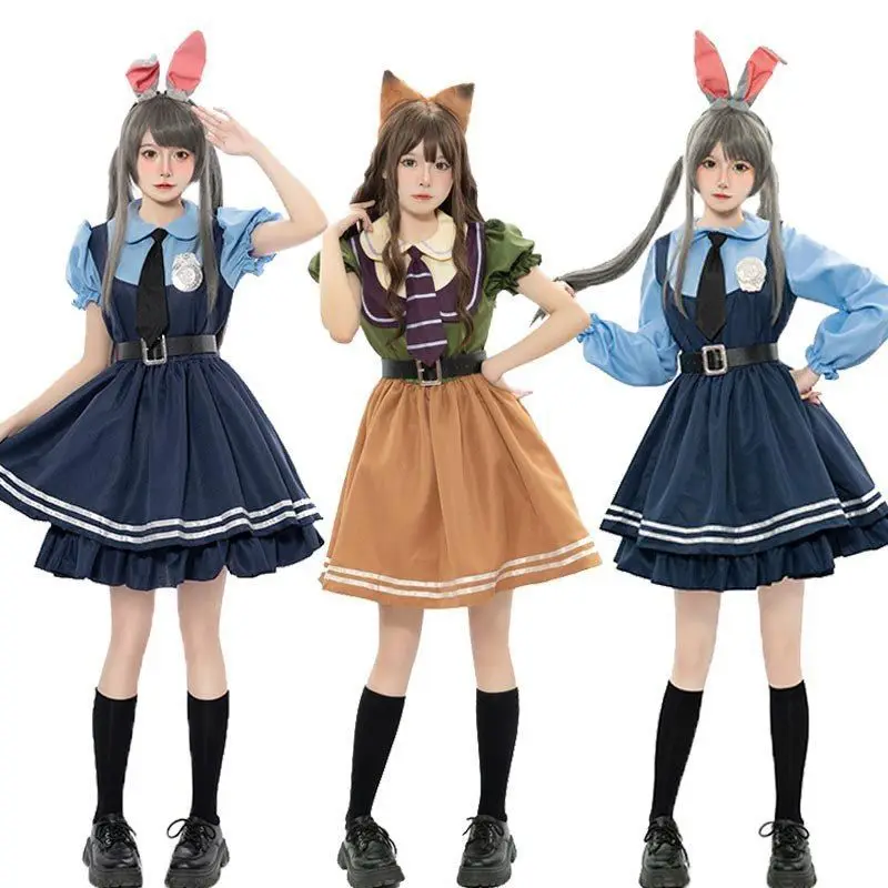 Halloween Judy Rabbit Polizist Ni Kostüm Set Role-Plang Damen Herren Traditionelles chinesisches Opern-Bühnenkostüm