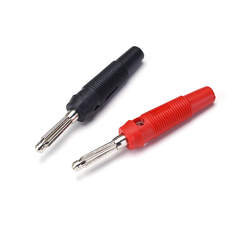 5 Stück 4mm Musik-Lautsprecherkabel-Stecker, Bananenstecker in Rot und Schwarz für Audiogeräte – Detail 1