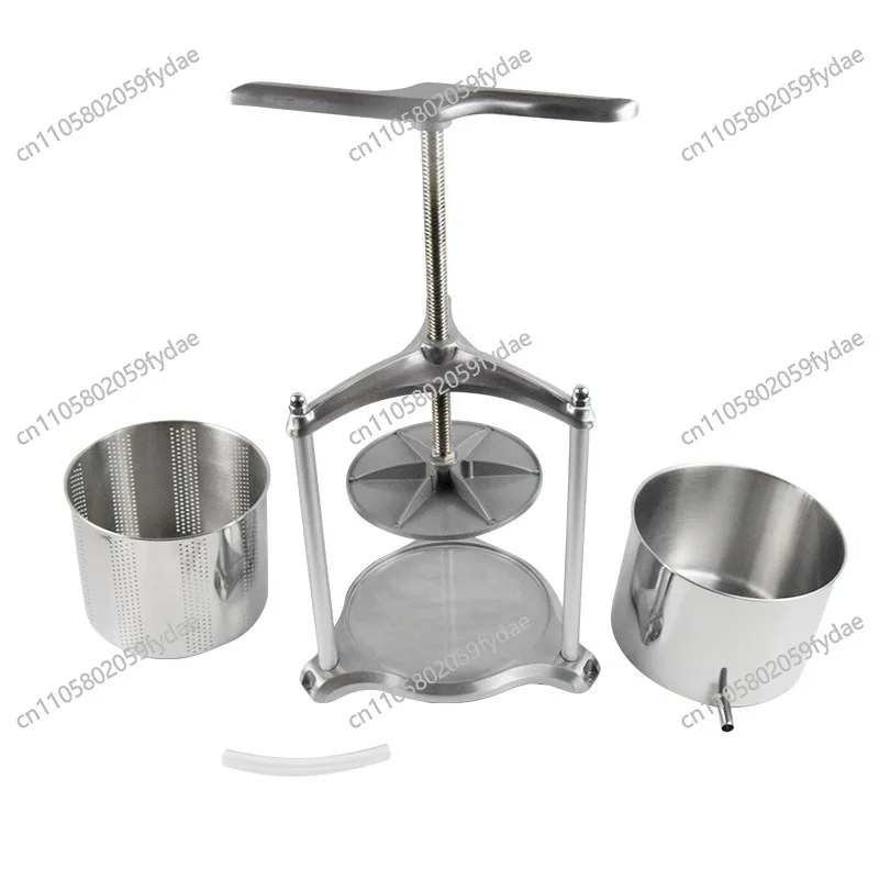 Wine Press 6L Aluminum Frame 304 Stainless Steel Barrel Press Cheese Vegetable Stuffing