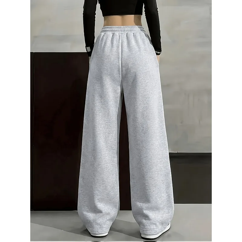 Multi Eyed Graffiti Printed Sweatpants, Dark Subculture Style, Loose and Wide Leg Women's Straight Leg Pants