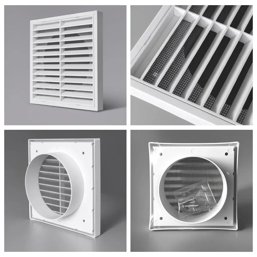 Round Air Vent Grille Rainproof Louver Cover For Dryer Bathroom Exhaust Fan Ventilation Duct System Dustproof Wall Hood