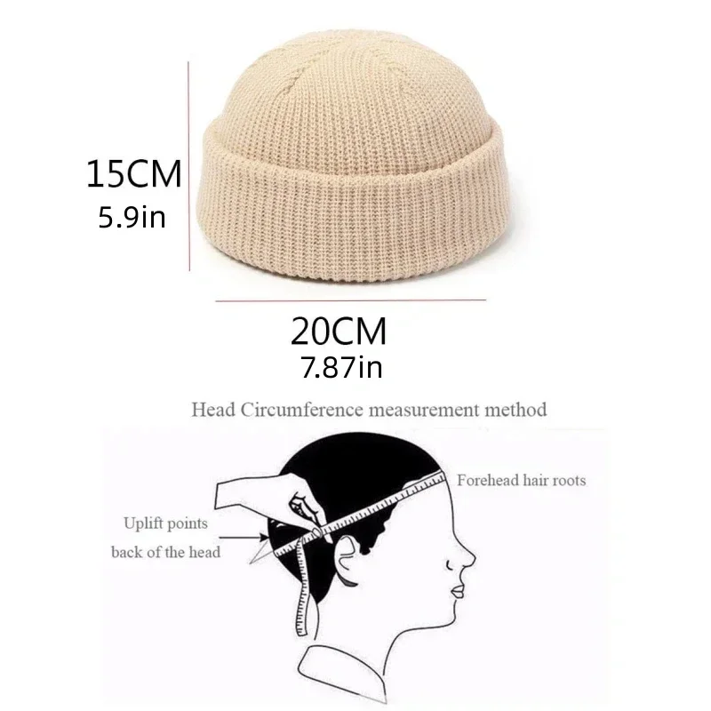 Knitted Hat for Men & Women Caps Wool Fashion Simple Warm Skullies Beanies Solid Autumn Winter Beanie Cap Trendy StyleLL