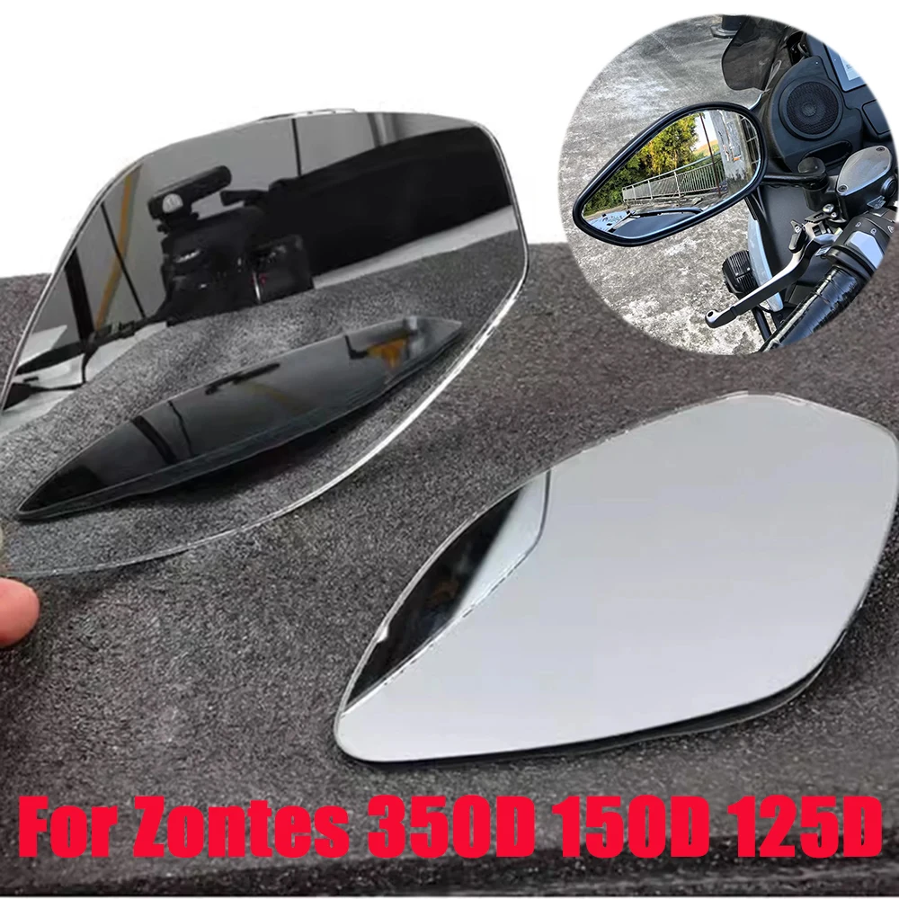 

For Zontes 350D 150D 125D D350 D150 D125 350 D 150 D 125 Convex Mirror Increase Rearview Mirrors Side Mirror Vision Accessories