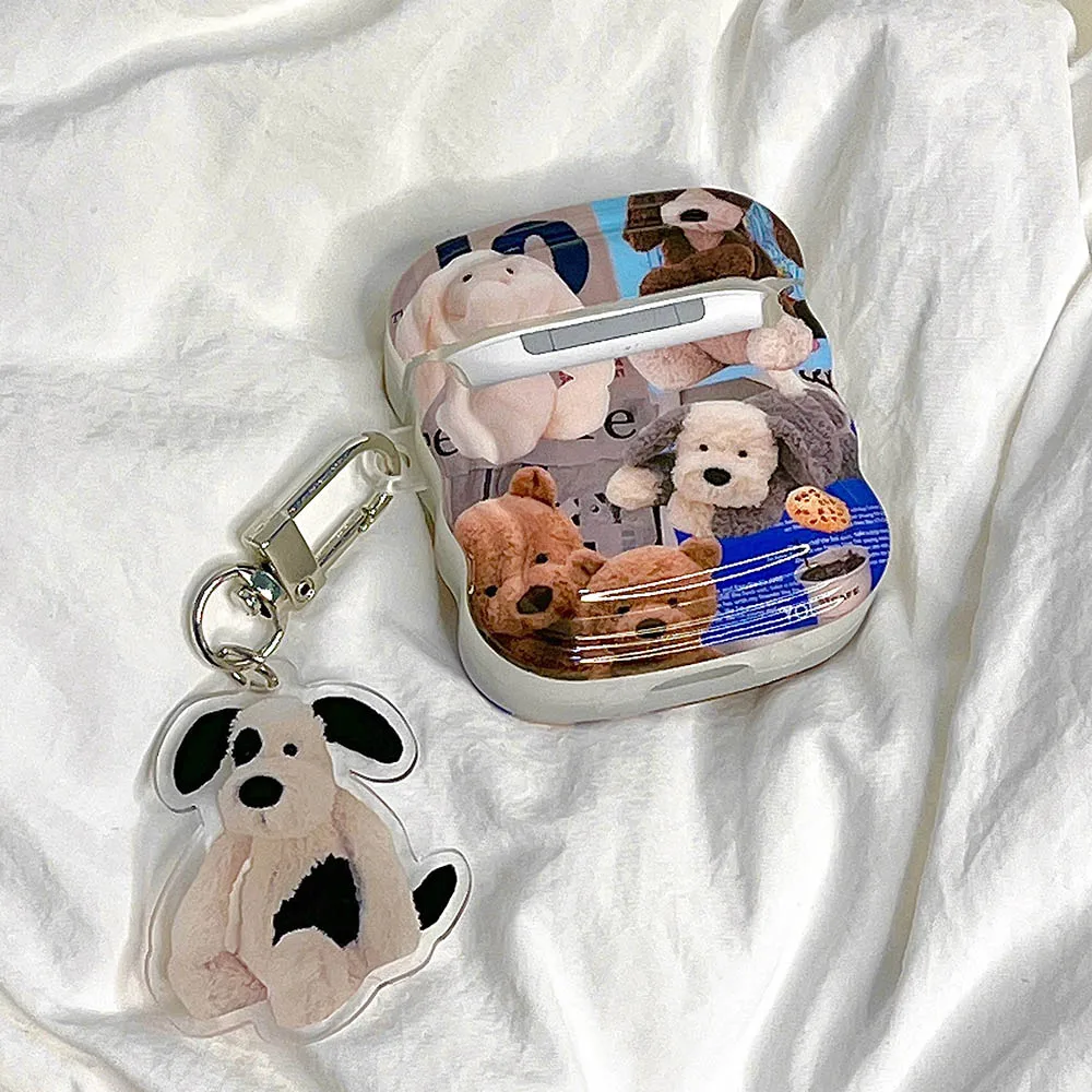 For Airpods Pro 2 1 Earphone Case Creative Cute Background Kitten Toys Bear Wave Frame Pendant Shockproof Shell For Airpods 3