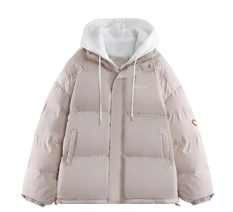 NEW Down Jacket Women's Fake Two Piece Down Cotton Jackets Women's 2025 New Korean Cotton Jacket Oversized Trendy Winter Jacket