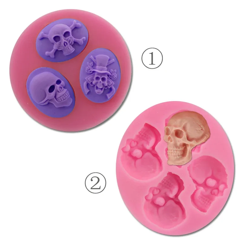 Halloween Skeleton Human Silicone Mold Cake Fondant Molds DIY Sugarcraft Cake Decorating Tools Candy Chocolate Gumpaste Moulds