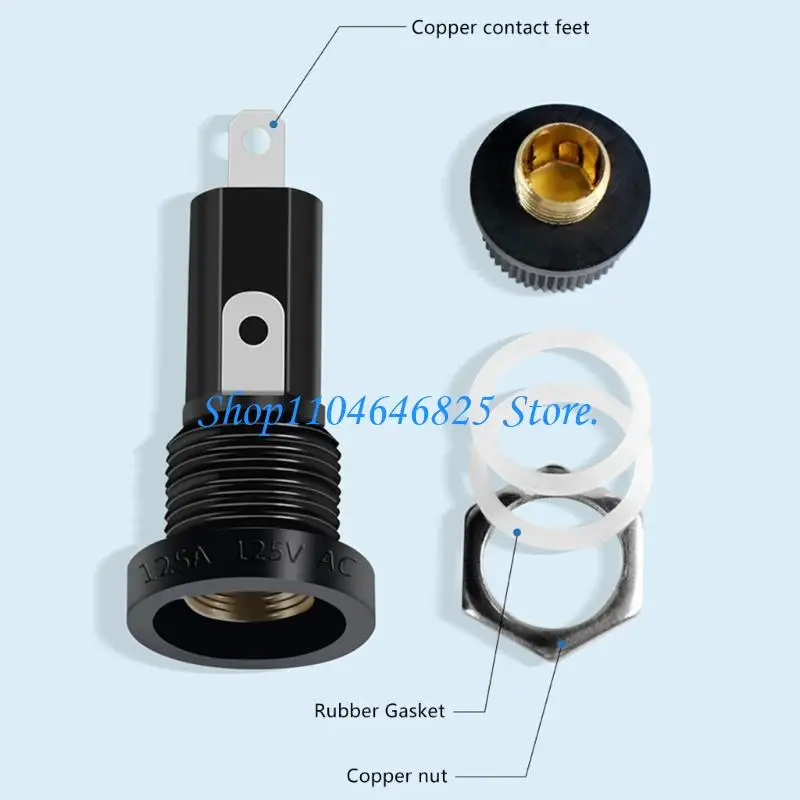 5pcs/Pack Glass Tube Fuses Holders Produced For Easy Installation In Electrical Systems And DIY Projects