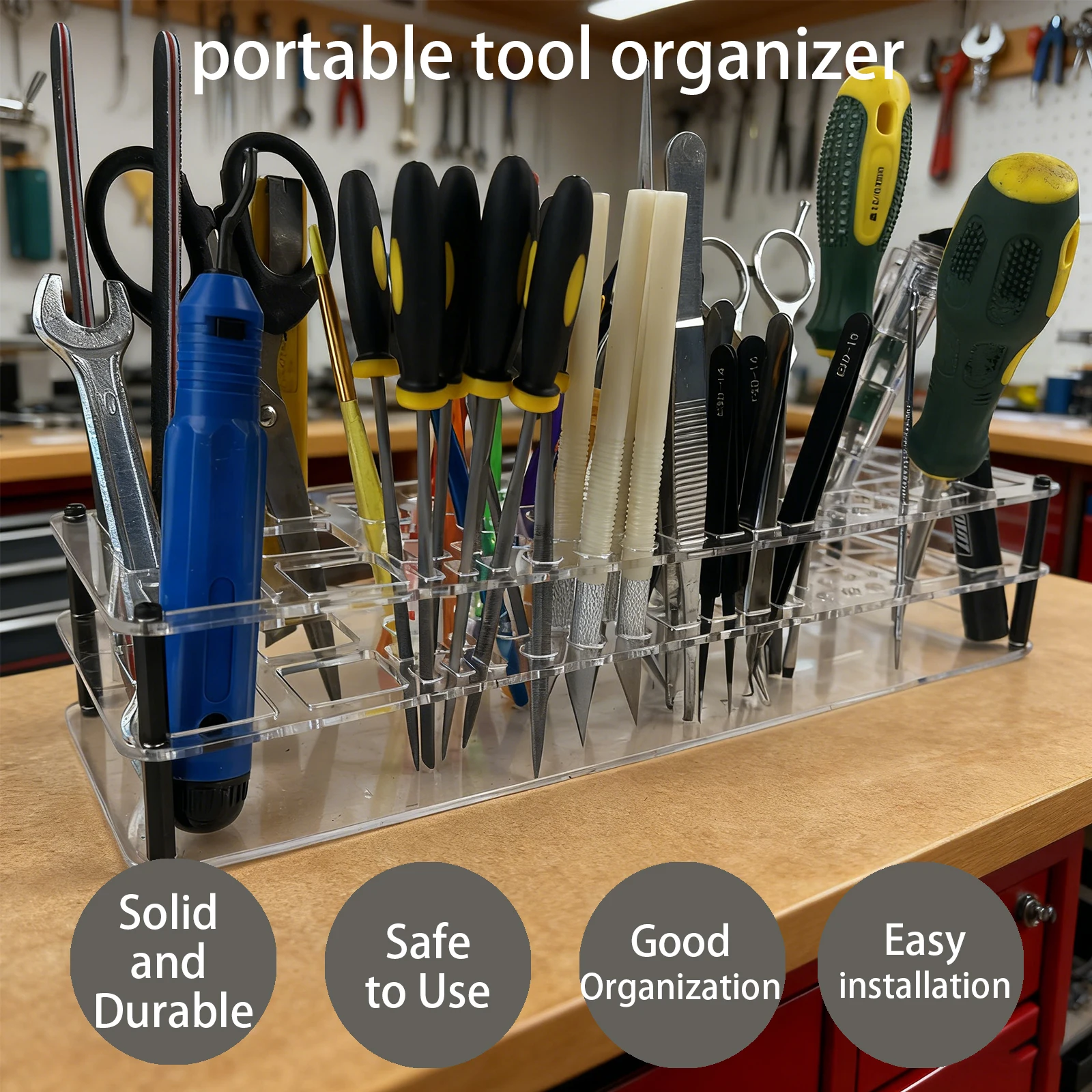 

Portable Tool Organizer Tool Carry Case for Handyman DIY Craftsmen Workbench Tool Arranger