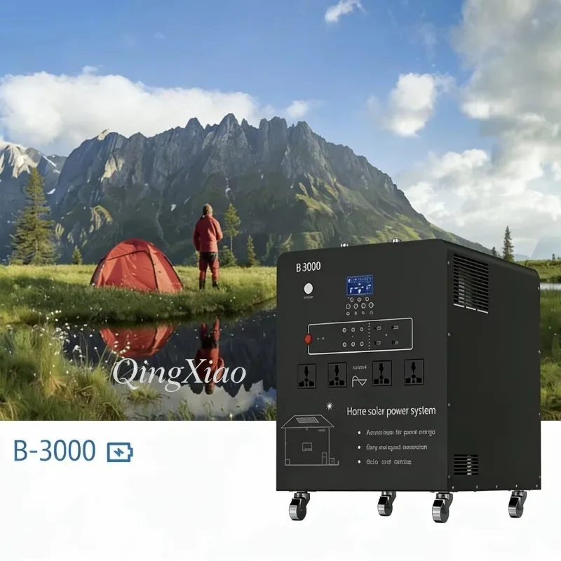 3000W Portable Power Station 220V Ac High Capacity Outdoor Camping Home Rv Emergency Backup Solar Energy Storage Pure Sine Wave