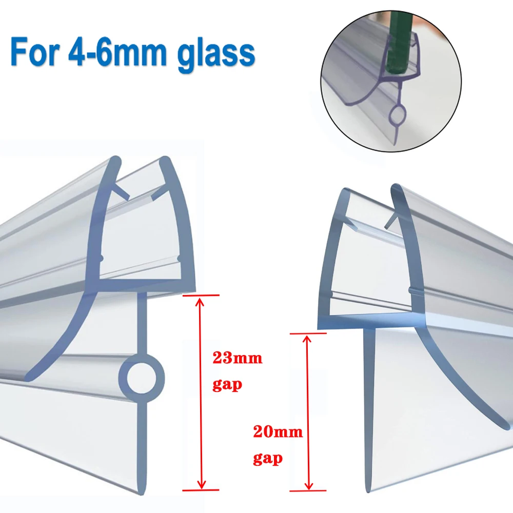 

Уплотнительная лента для экрана для ванны и душа для стекла 4-6 мм, водонепроницаемая уплотнительная лента без клея, 50 см, уплотнительная лента из ПВХ, аксессуары для ванной комнаты