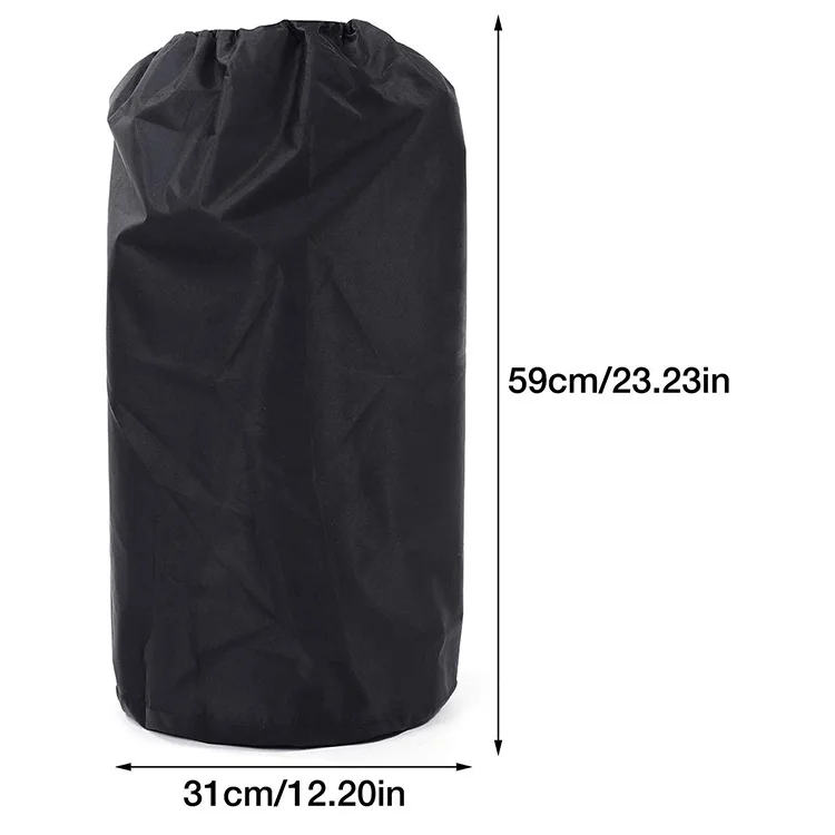 Gas Bottle Cover Waterproof 210D Oxford Fabric Black Foldable Dustproof UV Resistant Windproof for Kitchen & RV Outdoor Cooking