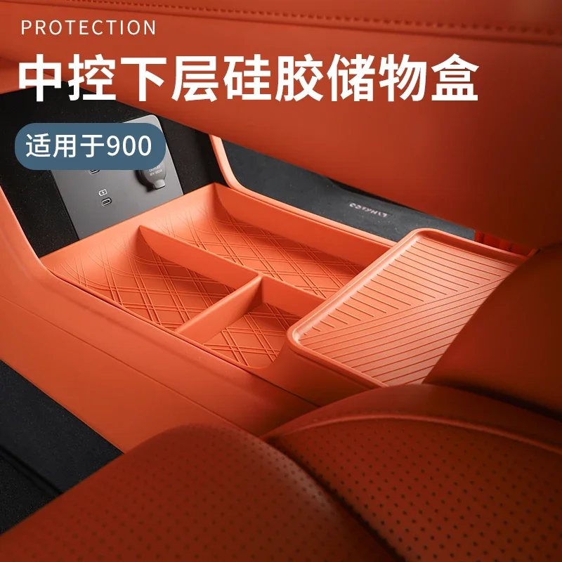 

For Lynk&Co 900 Car Central Control Lower Level Silicone Storage Box Organize Interior Modified Supplies Accessories
