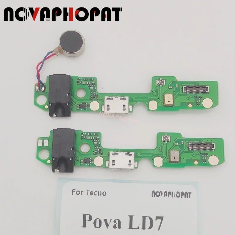 For Tecno Pova Neo Spark 8C Go 2022 2023 USB Dock Charger Port Headphone Jack Microphone MIC Flex Cable Charging Board Vibrator