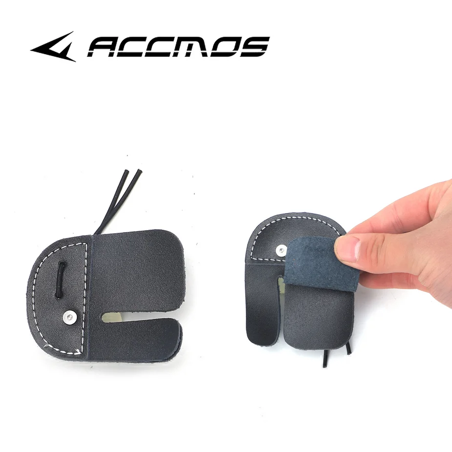 Archery Finger Guard Thick Cow Leather Bow Straight Finger Tab