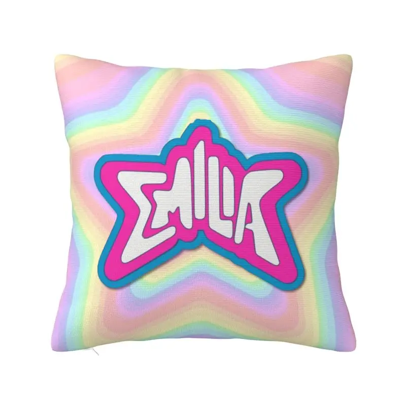 

Custom E-Emilia Mernes Pink Cushion Cover Home Decor Print Classic Vintage Poster Throw Pillow for Car Double-sided