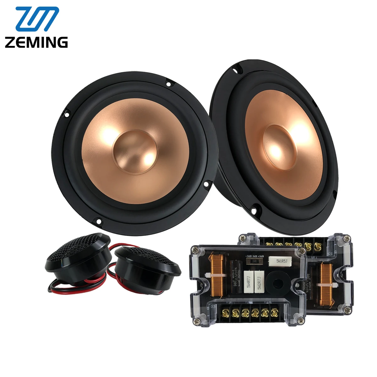 2-way 6.5inch Car Audio Component Speaker With 2*RMS power 80W-woofer + silk dome Neodymium magnet-tweeter speakers & crossovers