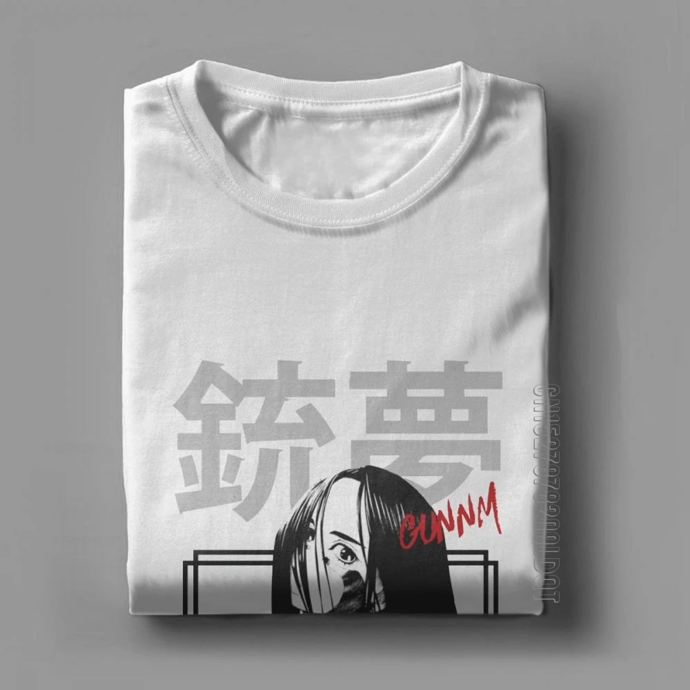 Battle Angel Alita Gunnm Comic Movie Anime T-Shirt Man Vintage Basic Tees O-Neck Cotton Clothes Large Size T Shirts