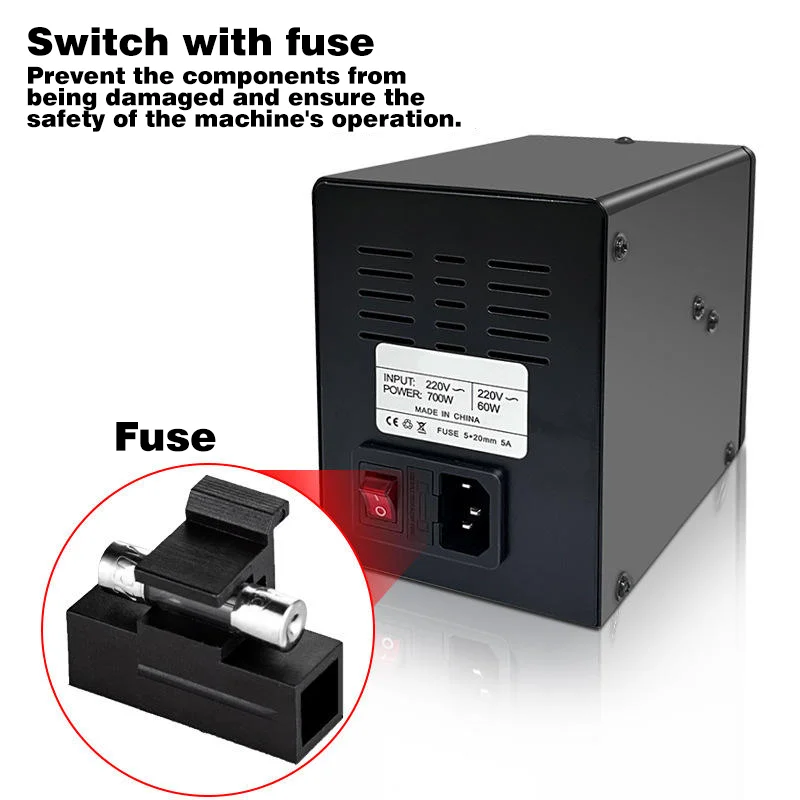 NEOBRISKEN 2-in-1 Digital Display 700W Soldering Iron Hot Air Gun Station 100-500 Temperature Control Knife Tip Type for