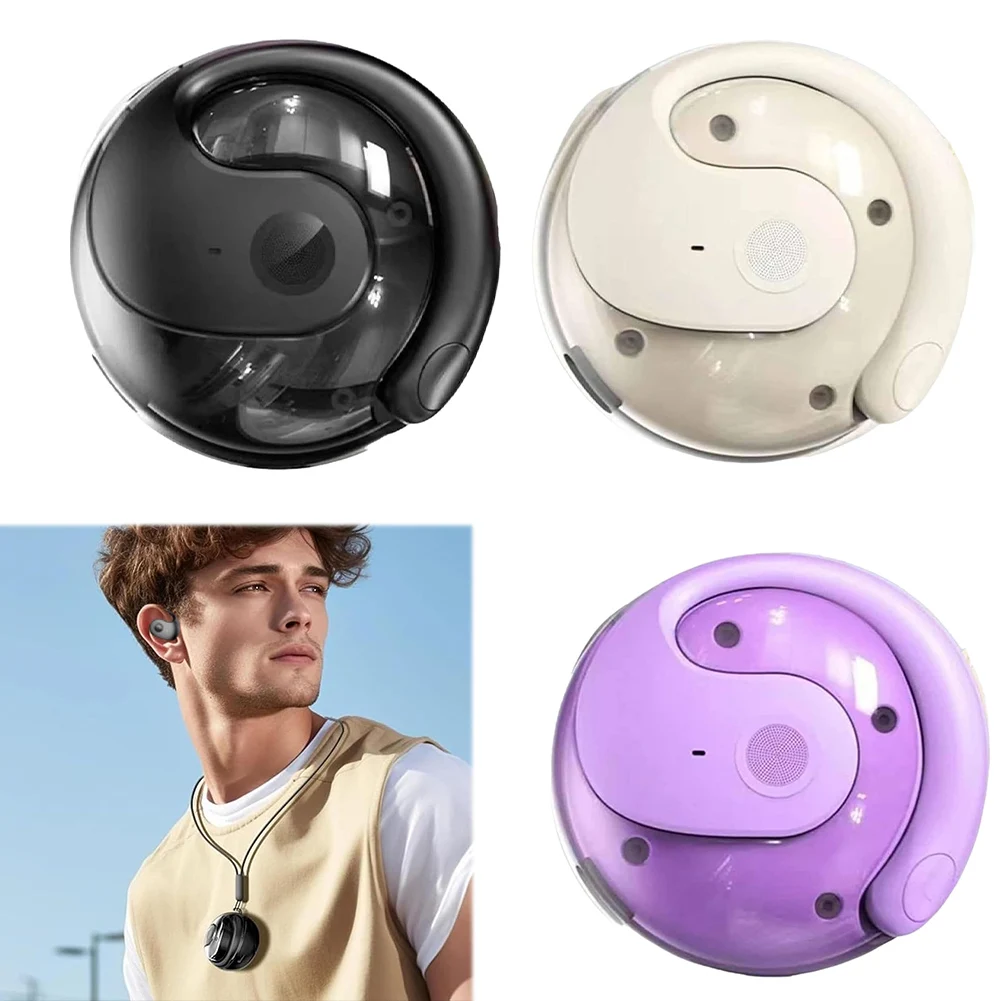 سماعات مترجم اللغة متوافقة مع بلوتوث 5.0 الترجمة الفورية سماعة الأذن المعلقة للمسافرين