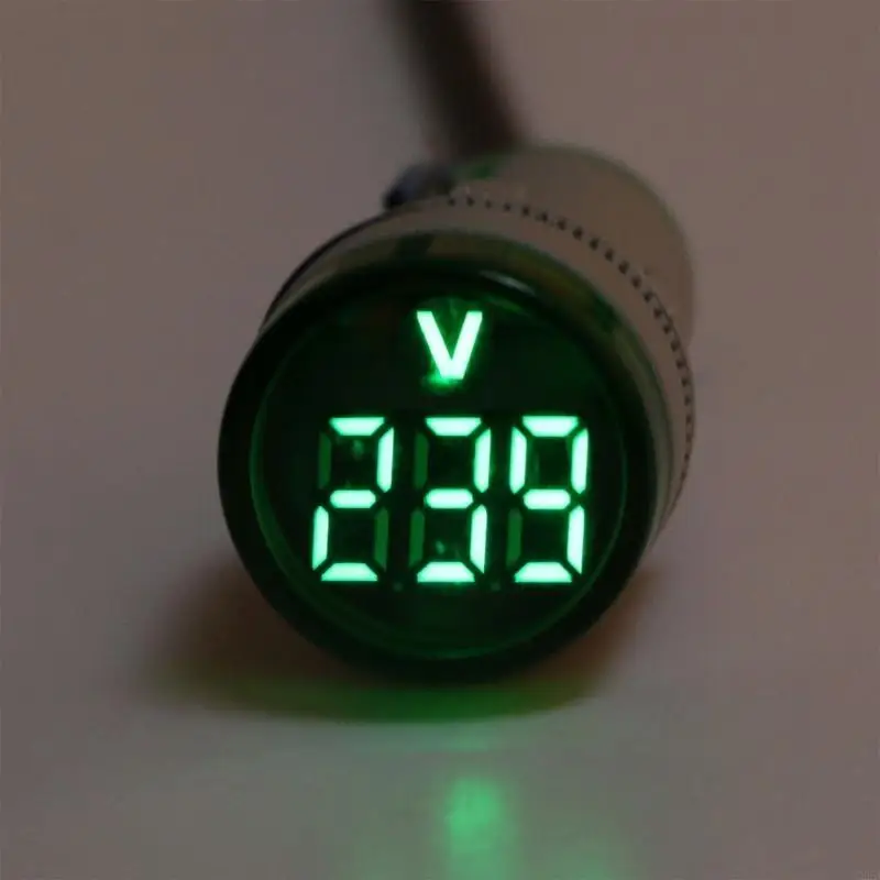 4XFD Round Digital LED Panel Mount AC 60~500V Voltmeter Single Display Gauge