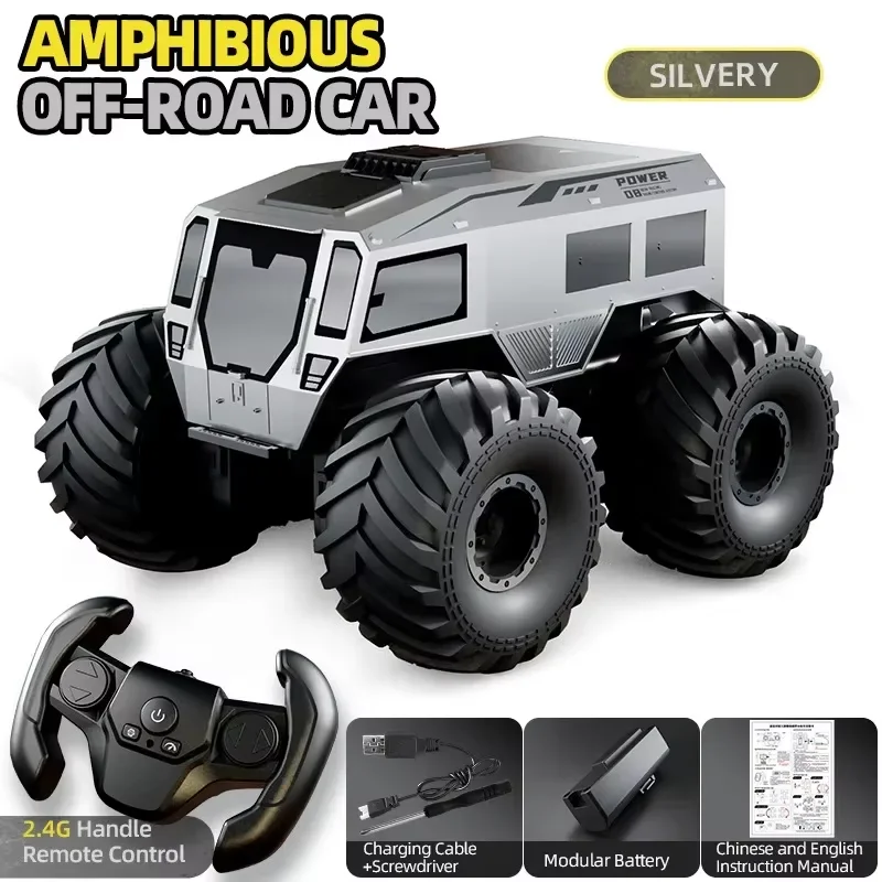 JJRC Q210 RC Car 2.4G 4Wd Remote Control Amphibious All-Terrain Off-Road Vehicle 360 Rotation Drift Car Boy Toy Kid Gif
