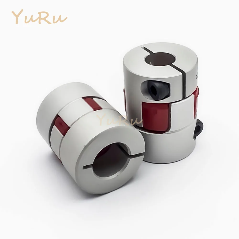 1PCS D25L30 Flexible Plum Clamp Series Coupler Aluminium Bore 6.35/7/8/9/10/11/12/12.7mm Shaft CNC Jaw Shaft Motor Coupling