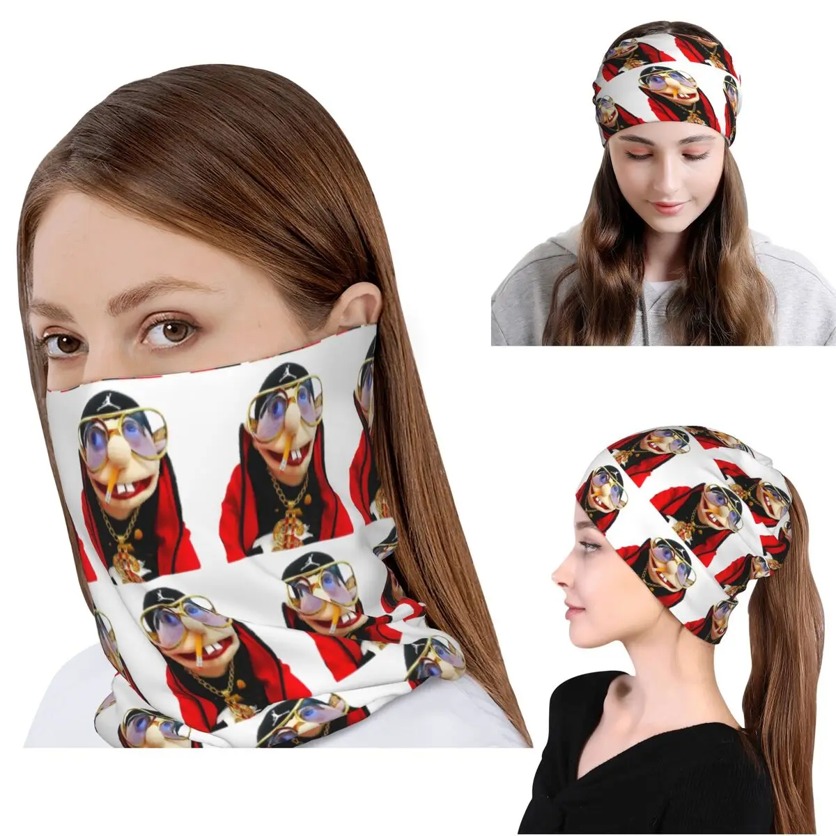 

Шарф-бандана SML Rapper Jeffy: теплый головной убор/повязка на голову/шапка-бини для мужчин и женщин, дышащий