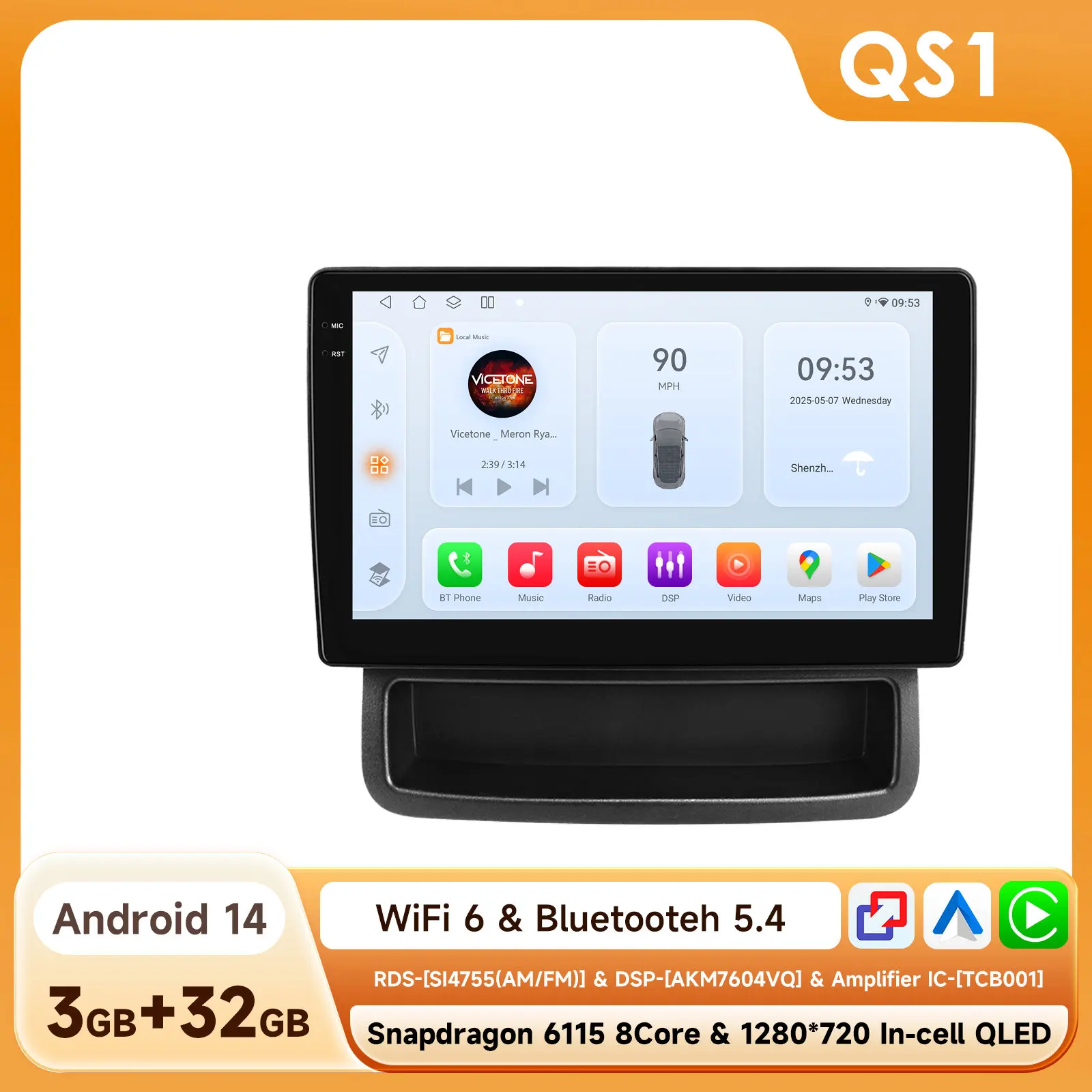 Hizpo 10.1 inch autoradio voor Opel Vivaro 2010 - 2014 Renault Trafic Carplay Android Auto Multimedia Videospeler 2 DIN Radio Autoradio GPS Stereo Smart Intelligent Systemen IPS Touchscreen Head Unit