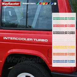 2 Pcs 인터쿨러 터보 스티커 반사 그래픽 비닐 데칼 For Mitsubishi Pajero Shogun Montero Side MK2 V20 액세서리
