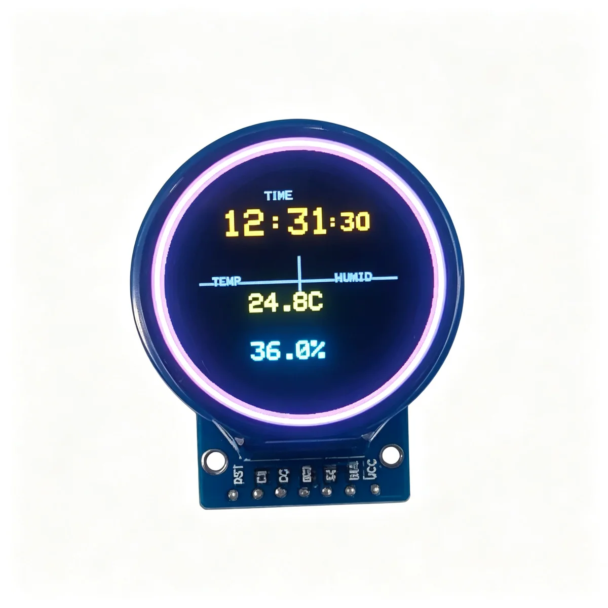 1.28 Inch Round TFT LCD Display Module GC9A01 Driver 240x240 RGB 4-Wire SPI Interface Screen for Arduino