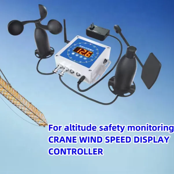 Wireless Wind Speed Sensor Anemometer Transmitter and Digital Indicator with Message Alarm