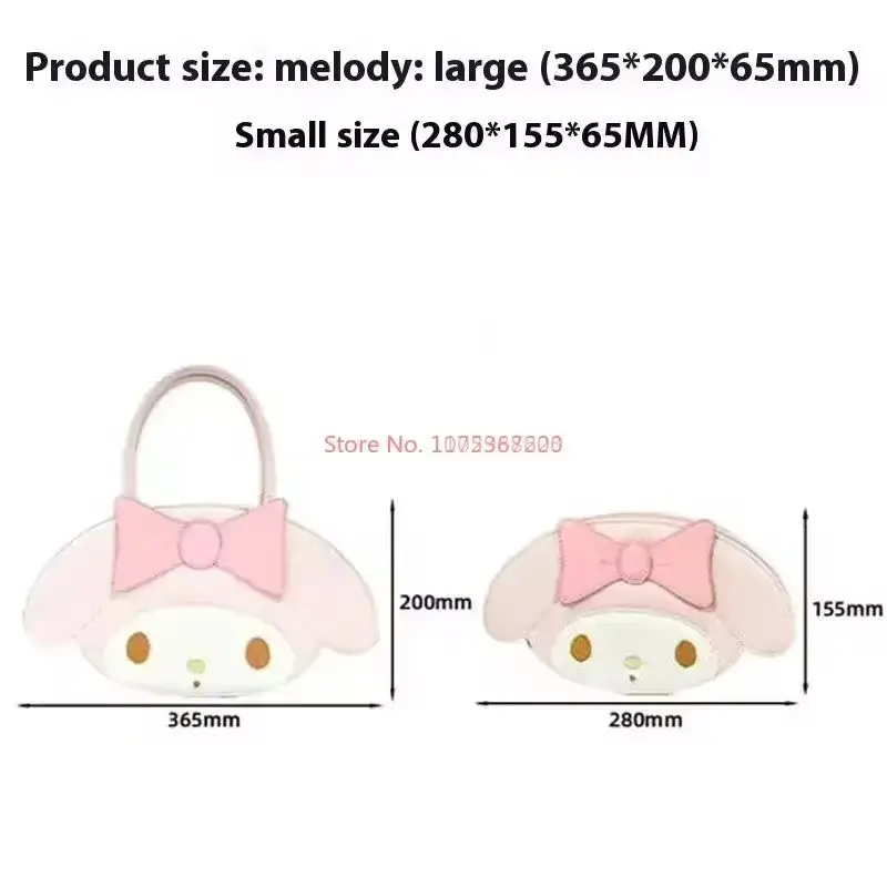 Nowa torba na ramię Sanrio Melody Hello Kitty Cartoon Pu Leather Messenger Bag Anime Cute Shoulder Bag Girls Bag Kawaii Birthday Festival Gift