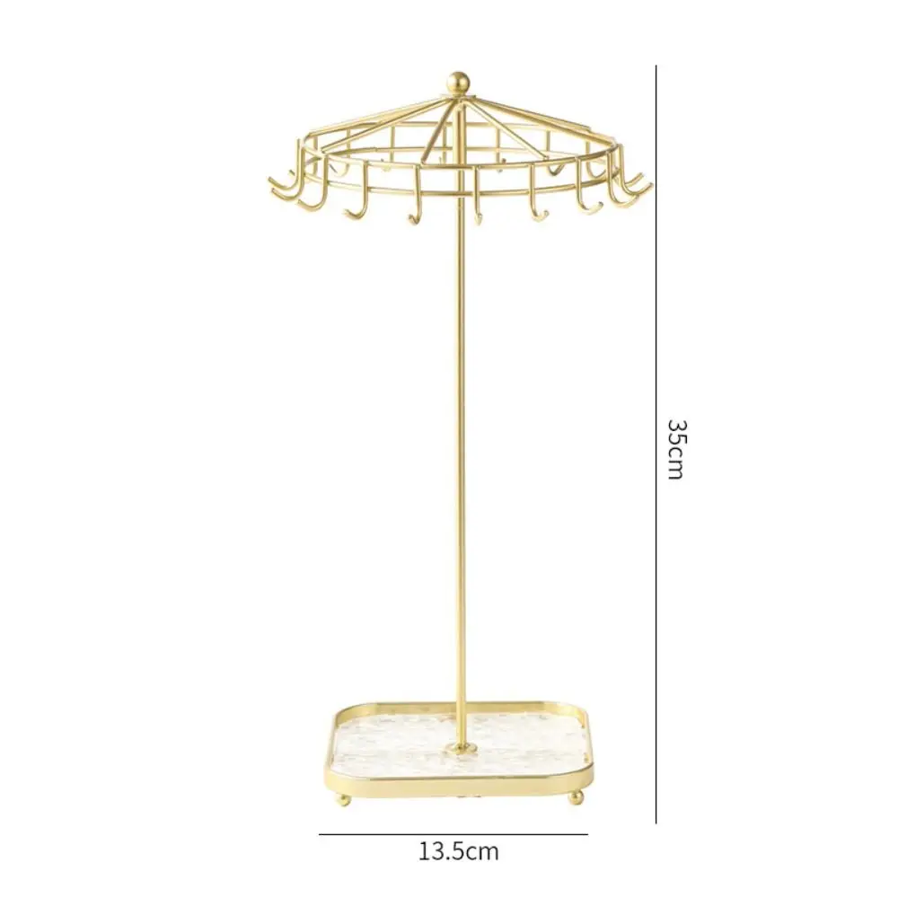 Trendy Rotatable Desktop Jewelry Rack Detachable Minimalist Jewelry Storage Rack Display Rack