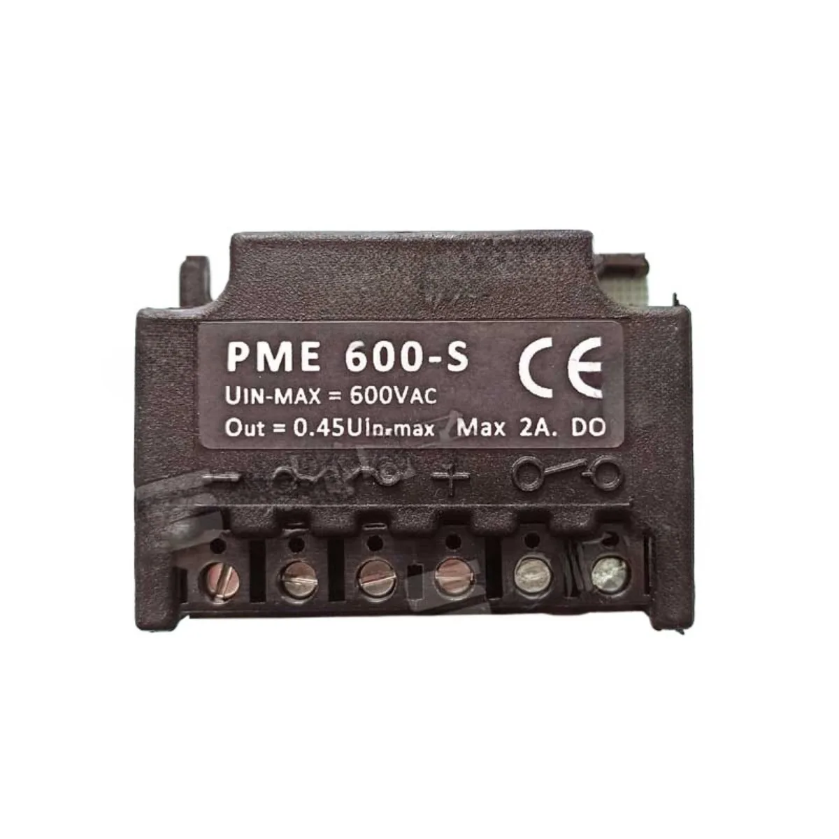 PME 600-S Uin-max=600Vac ± 10% Uout=0.45Uin-max MAX 2A DC